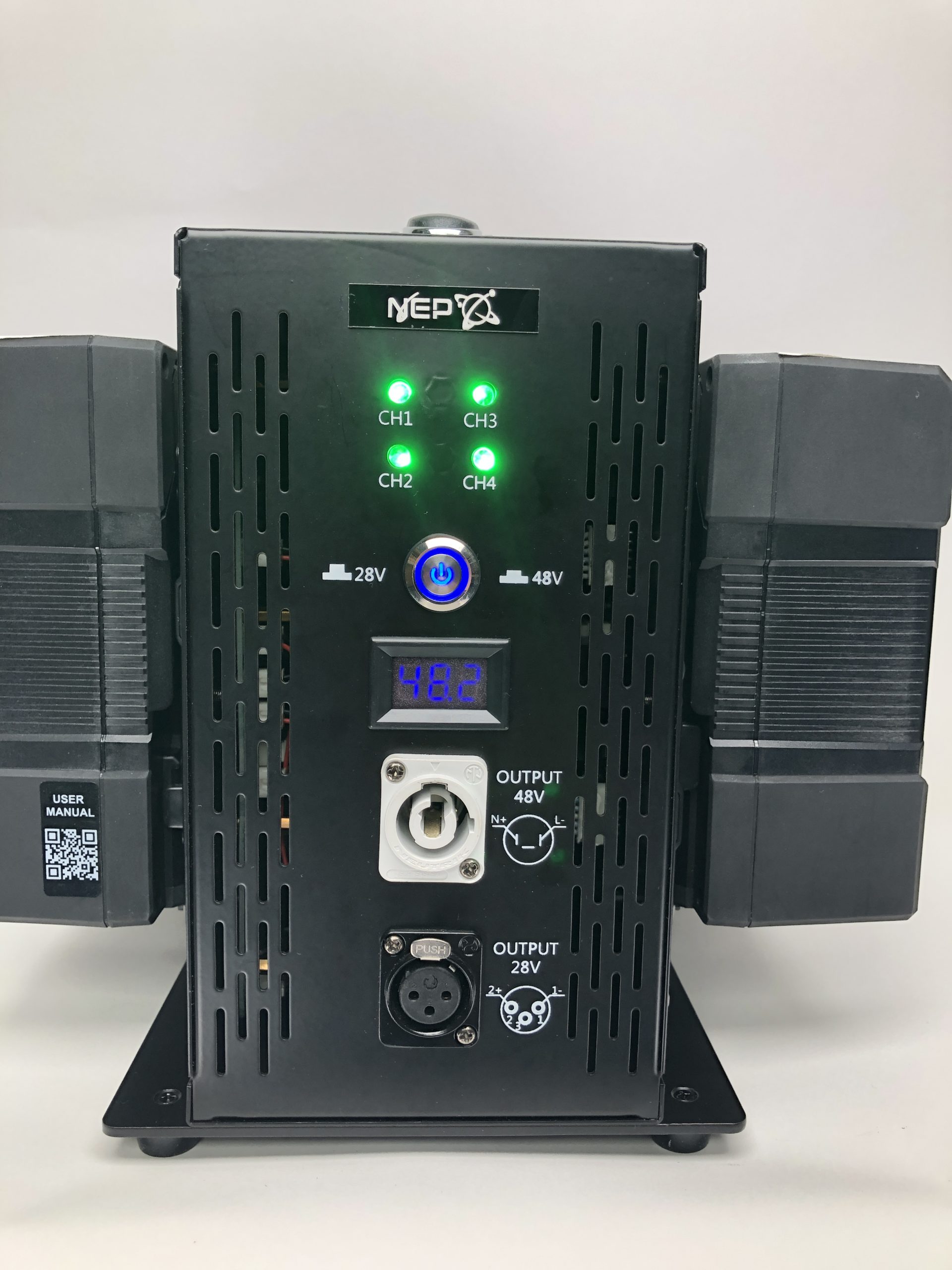 NEP Vマウントバッテリー用2連同時充電器 DVバッテリー用充電器│